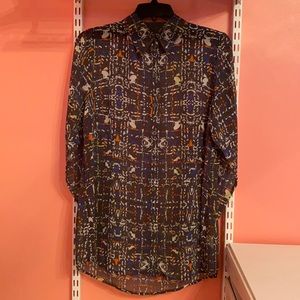 CAbi NWOT Festival long sleeve button down shirt.